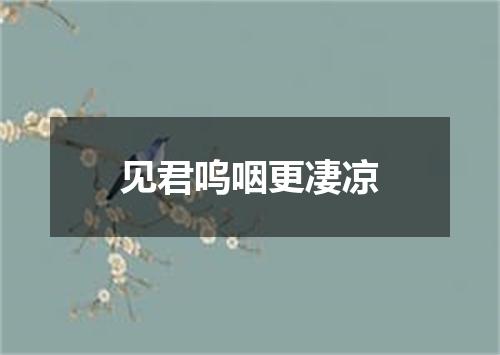 见君呜咽更凄凉