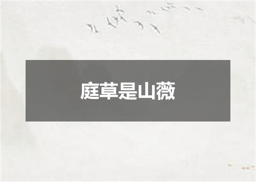 庭草是山薇