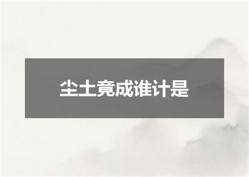 尘土竟成谁计是