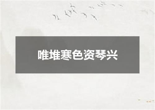 唯堆寒色资琴兴