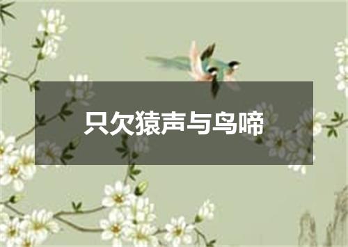 只欠猿声与鸟啼