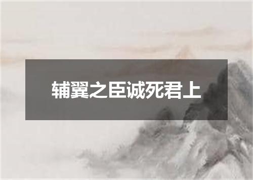 辅翼之臣诚死君上