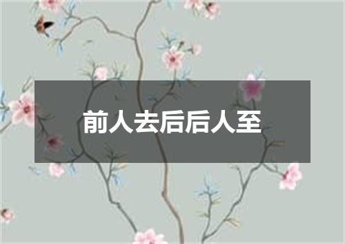 前人去后后人至