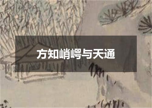 方知峭崿与天通