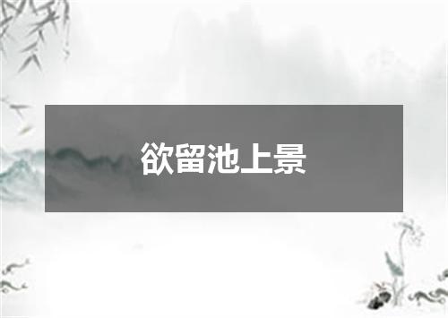 欲留池上景