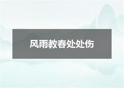 风雨教春处处伤