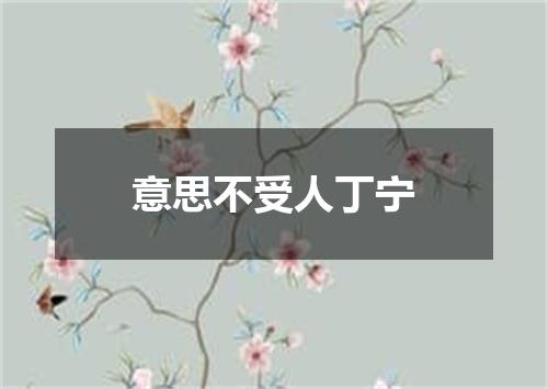 意思不受人丁宁