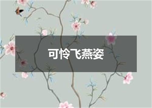 可怜飞燕姿