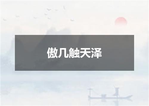 傲几触天泽