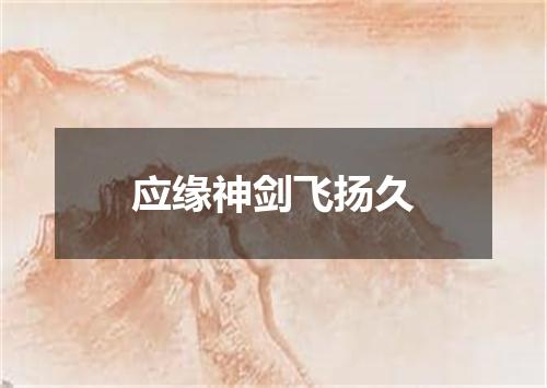 应缘神剑飞扬久