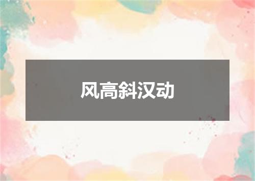 风高斜汉动