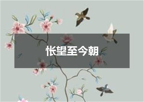 怅望至今朝