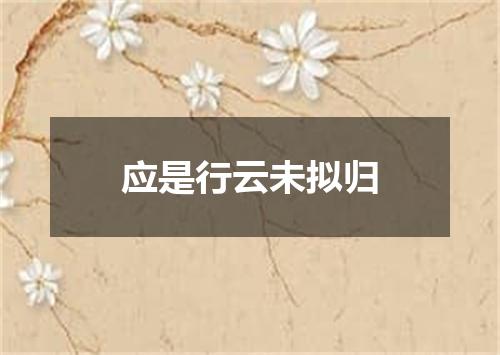 应是行云未拟归