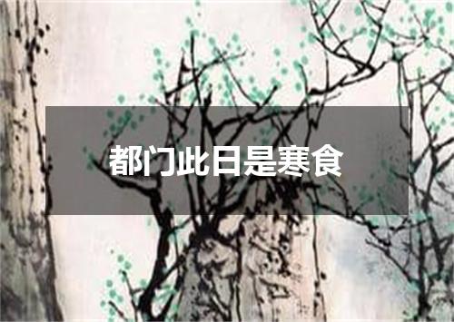 都门此日是寒食