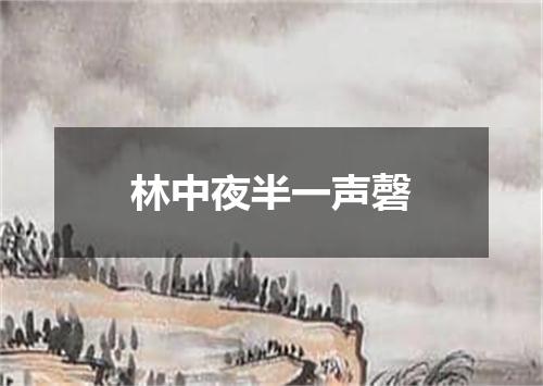 林中夜半一声磬