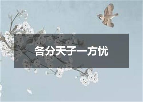 各分天子一方忧