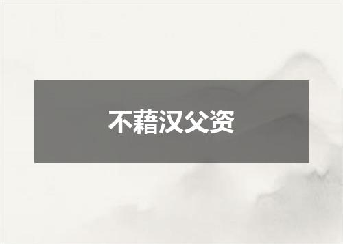 不藉汉父资