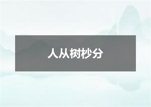 人从树杪分