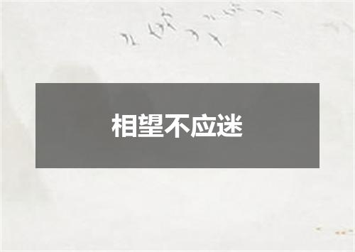 相望不应迷