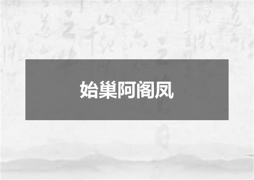 始巢阿阁凤