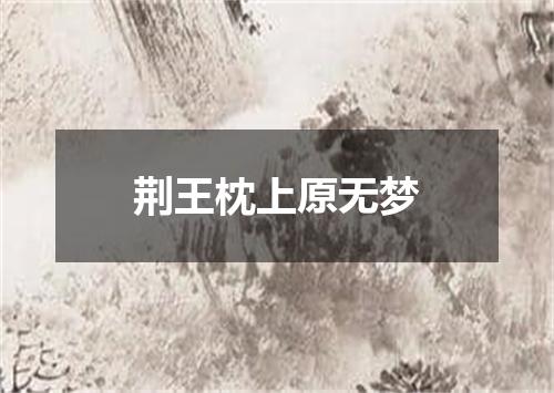 荆王枕上原无梦