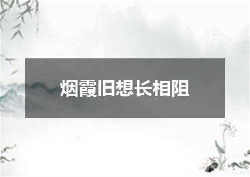 烟霞旧想长相阻
