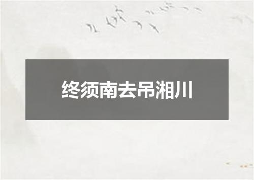 终须南去吊湘川