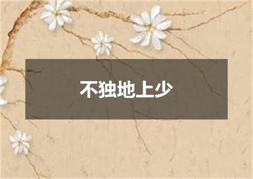 不独地上少