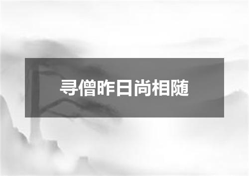 寻僧昨日尚相随