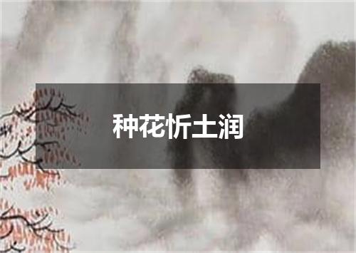 种花忻土润