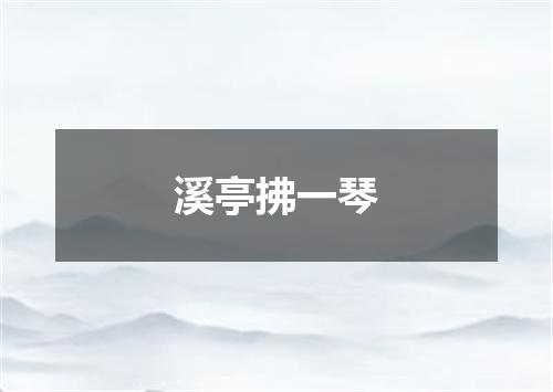 溪亭拂一琴