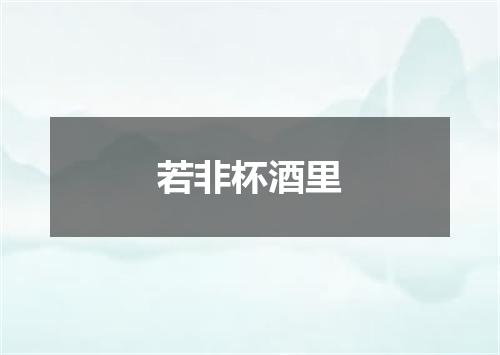 若非杯酒里
