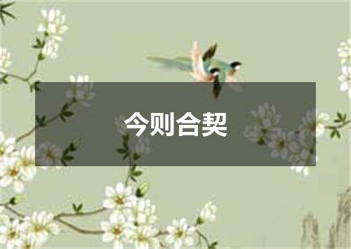 今则合契