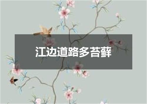 江边道路多苔藓