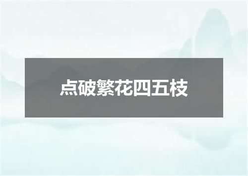 点破繁花四五枝
