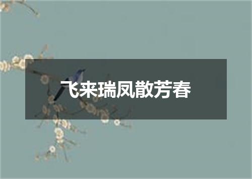 飞来瑞凤散芳春