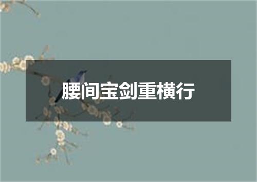 腰间宝剑重横行