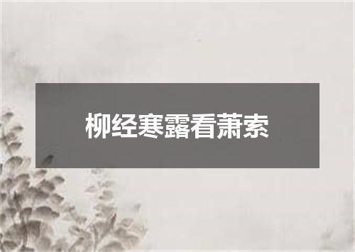 柳经寒露看萧索