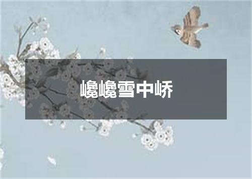巉巉雪中峤