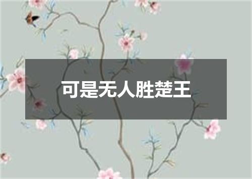 可是无人胜楚王