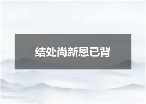结处尚新恩已背
