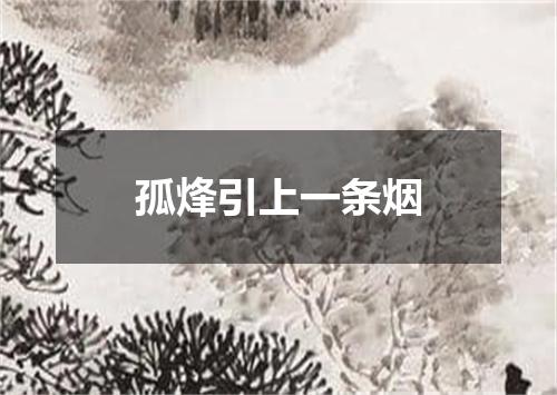 孤烽引上一条烟