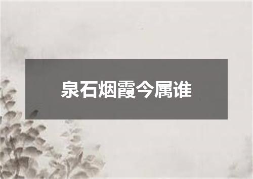 泉石烟霞今属谁