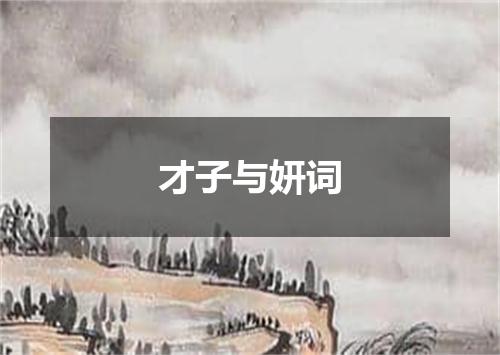 才子与妍词