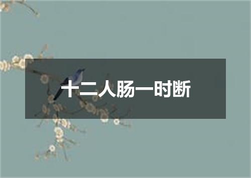 十二人肠一时断