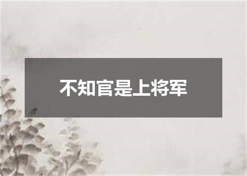 不知官是上将军