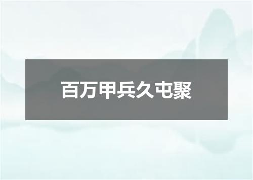 百万甲兵久屯聚