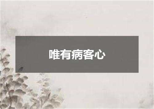 唯有病客心