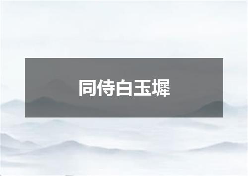 同侍白玉墀