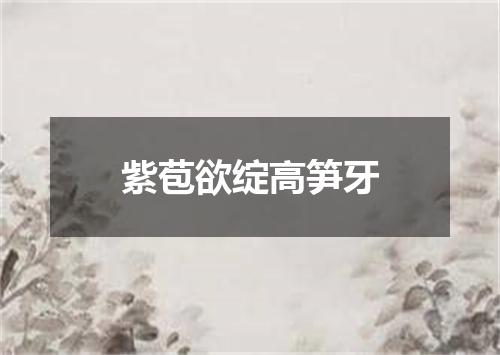 紫苞欲绽高笋牙
